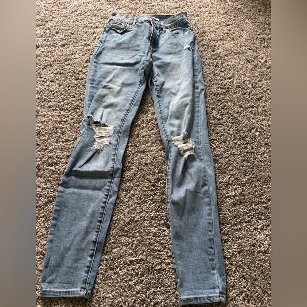 Distressed Blue Women's Jeans